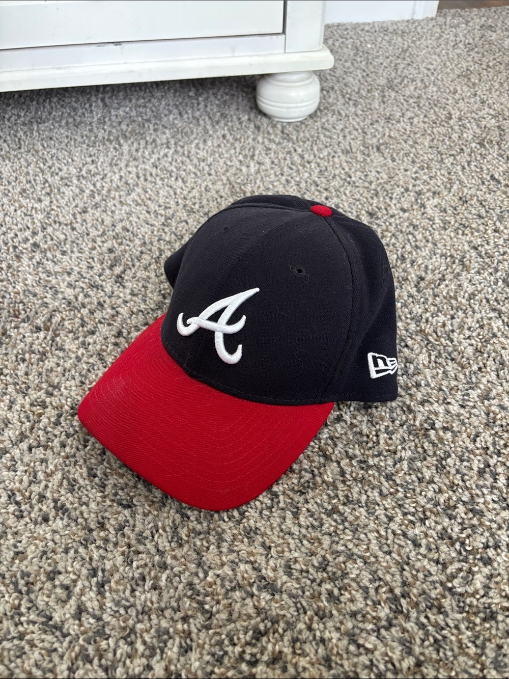 Navy and Red Atlanta 'A' Logo Baseball Cap
